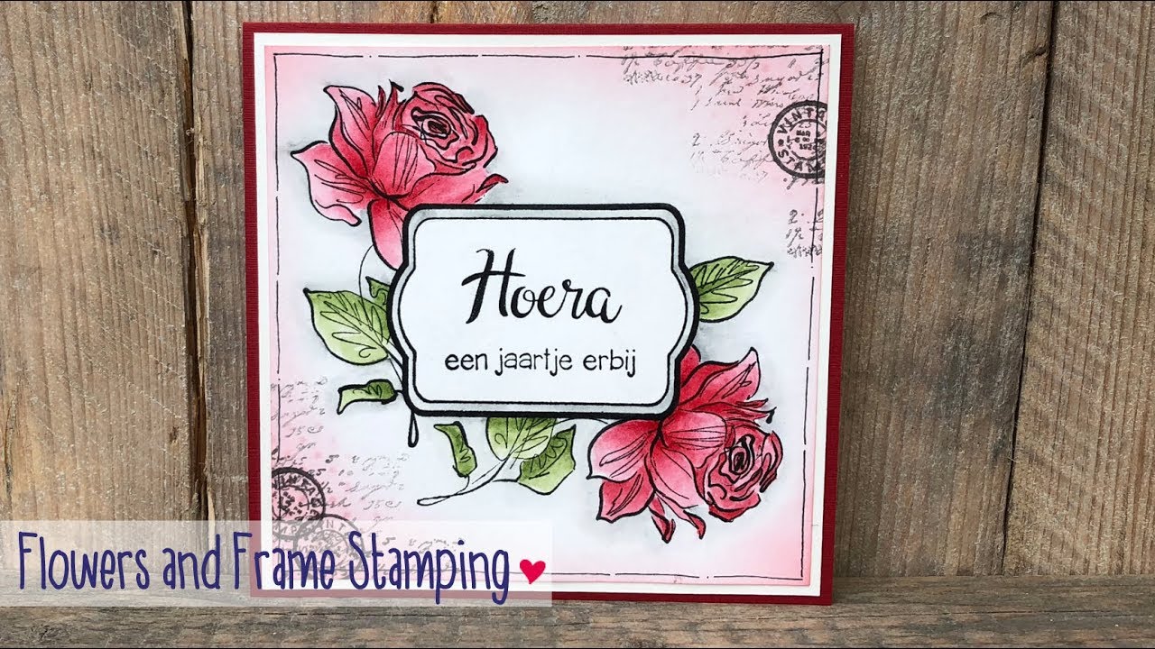 Flowers and frame stamping | Nellie Snellen