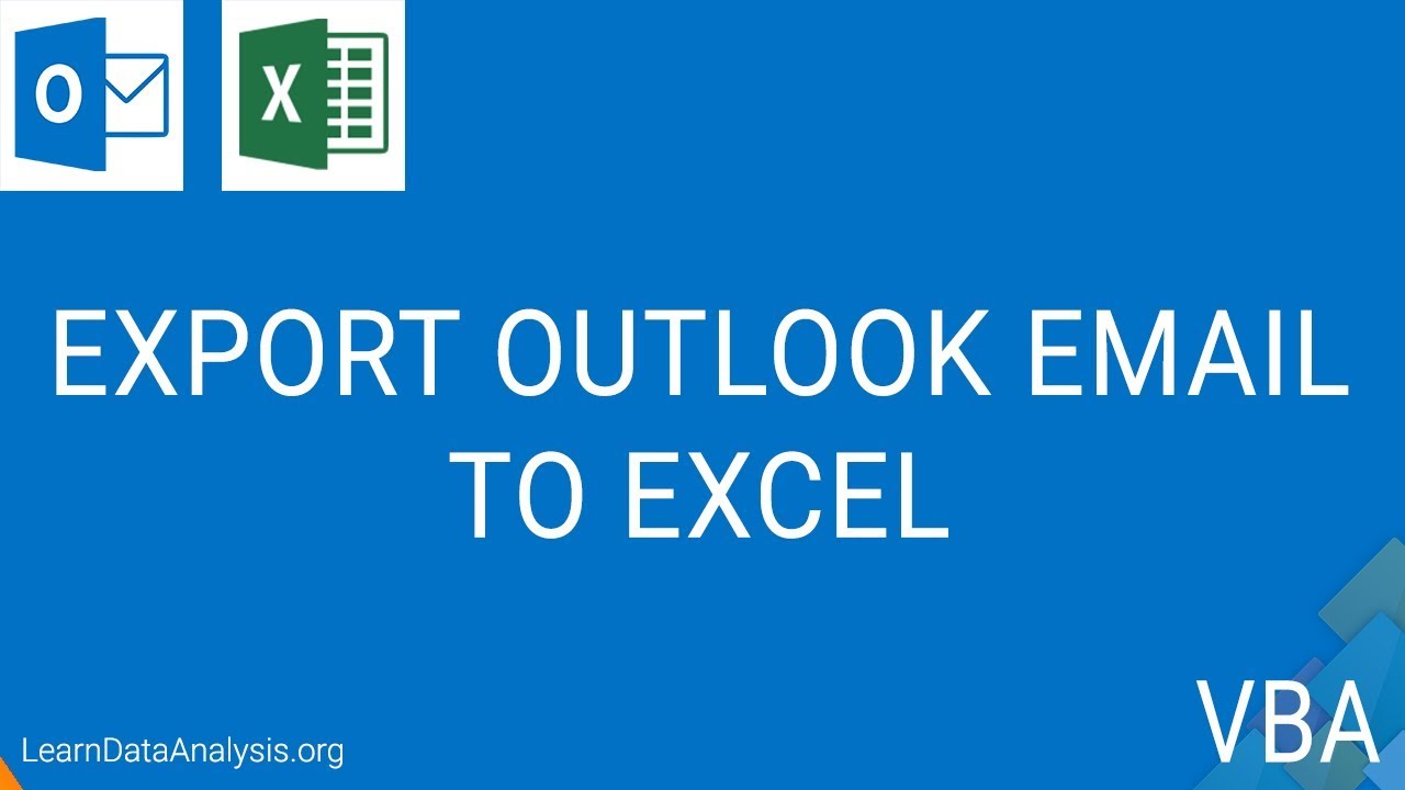 Экспорт информации из писем Outlook в Excel с помощью VBA | Outlook VBA