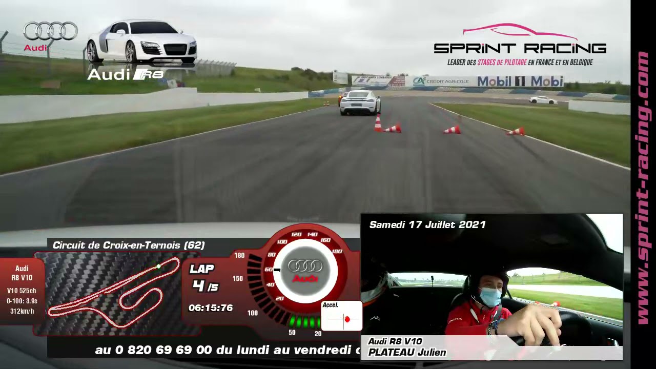 Sprint Racing | Stage de pilotage Audi R8 V10 | Circuit de Croix-en-Ternois (62)