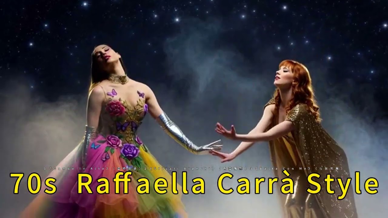1.Raffaella Carrà  Style 1：《Gambe in Alto》（高举双腿）2：《Stivali Bianchi》（白色高筒靴）3：《Balla Con Me》