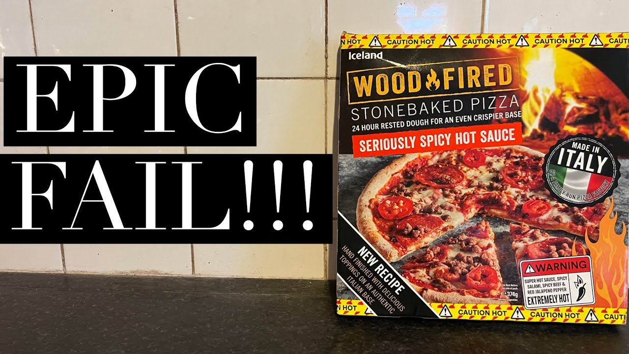 Epic Fail!!! , Iceland Seriously Spicy Hot Sauce Pizza Review | This Pizza Comes With A Warning!!