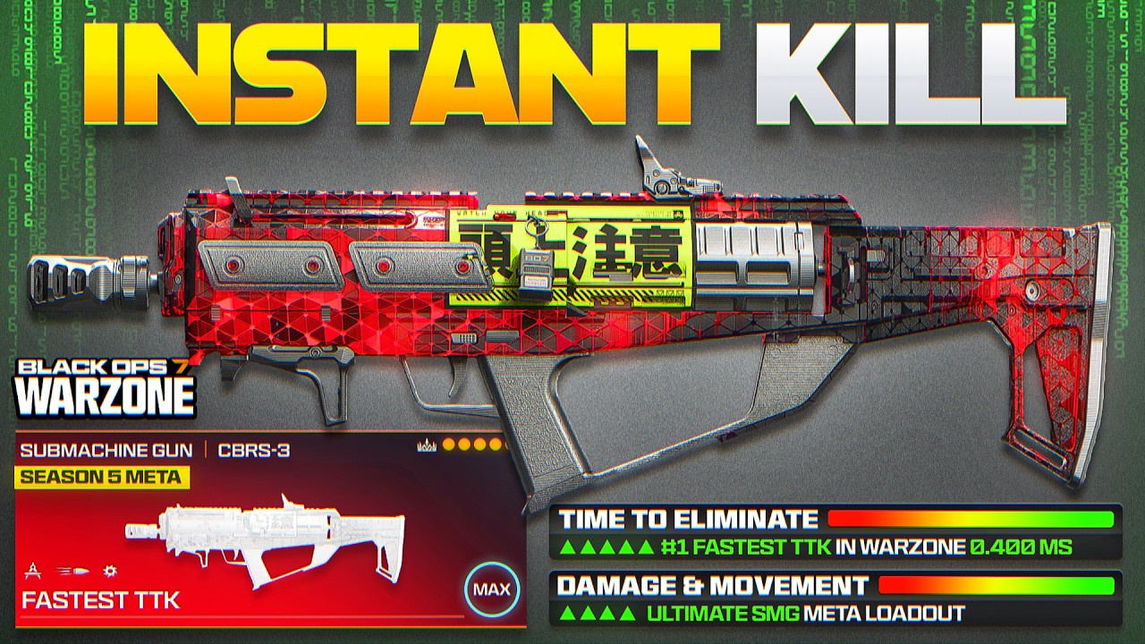the *NEW* FASTEST KILLING GUN in Warzone BO7! (Best Warzone SMG Meta Loadout)