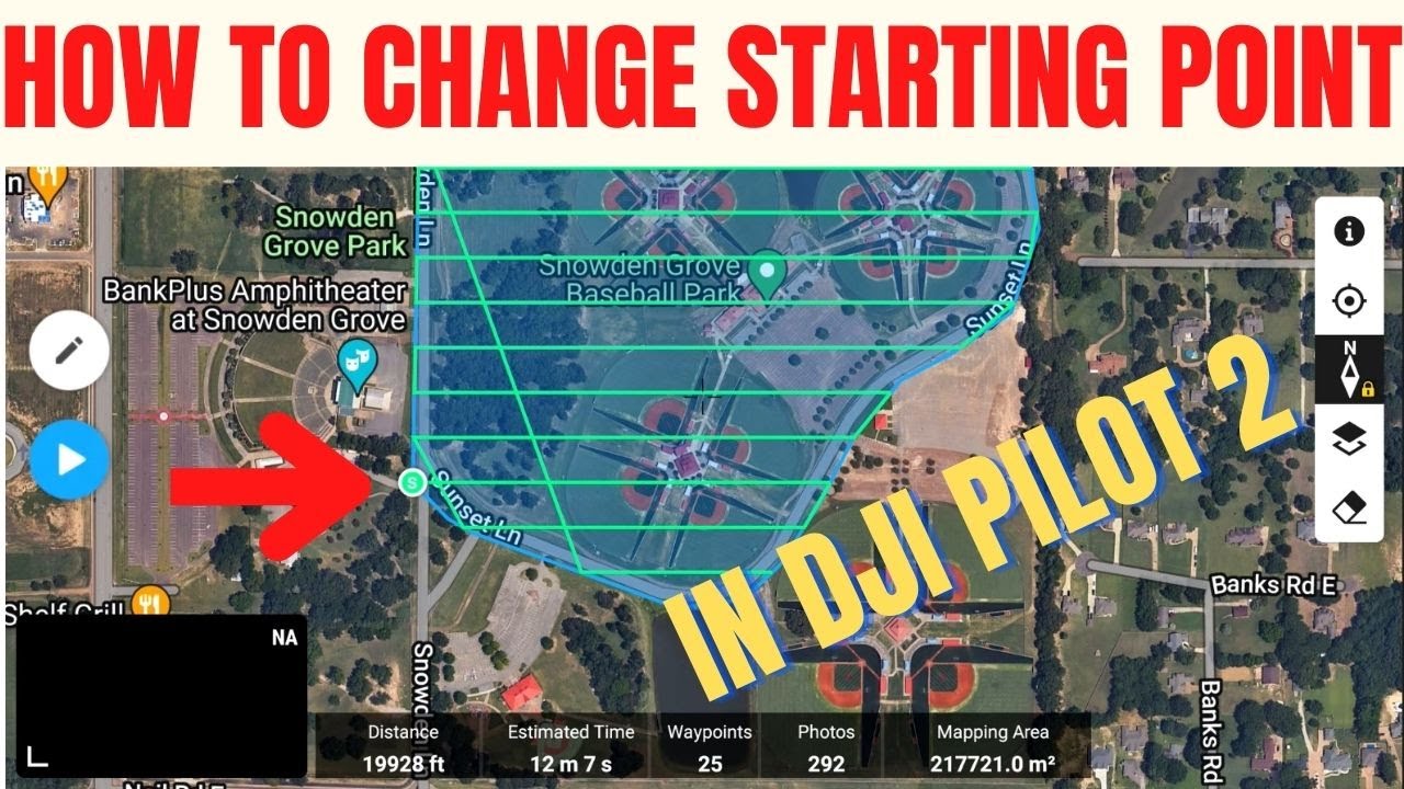 Как изменить начальную точку в картографической миссии DJI Pilot 2