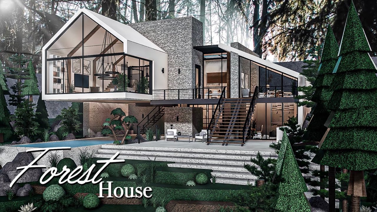 Bloxburg: Modern Forest House | Speed Build | Roblox