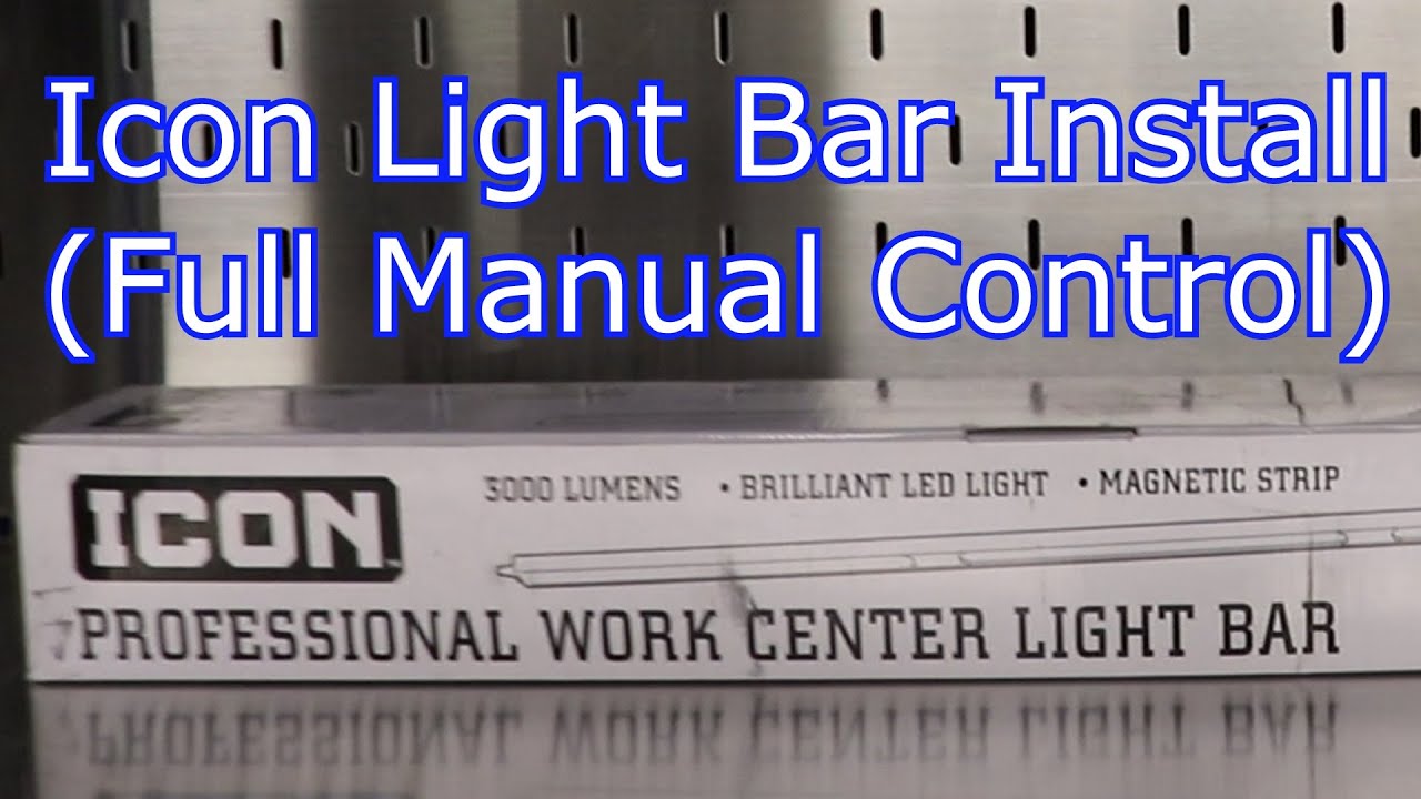 Icon Professional Work Center Light: Unboxing and Install with Full Manual Control