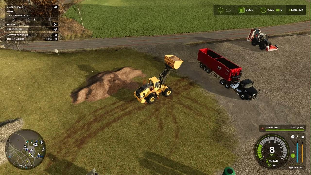 Farming Simulator 25 (Selling wood chips)