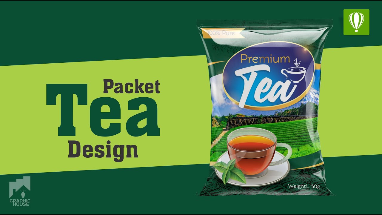 Coreldraw Tutorial | Tea Product Packaging Design in Coreldraw ||  #Graphic House