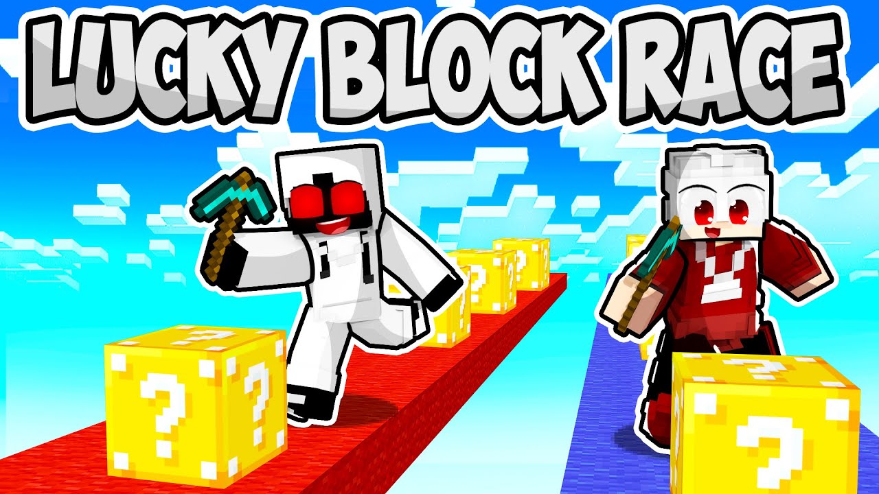 EXTREME MINECRAFT LUCKY BLOCK RACE!!