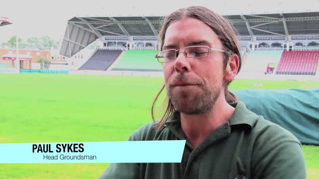 Harlequins' groundsman Paul Sykes explains about his grass