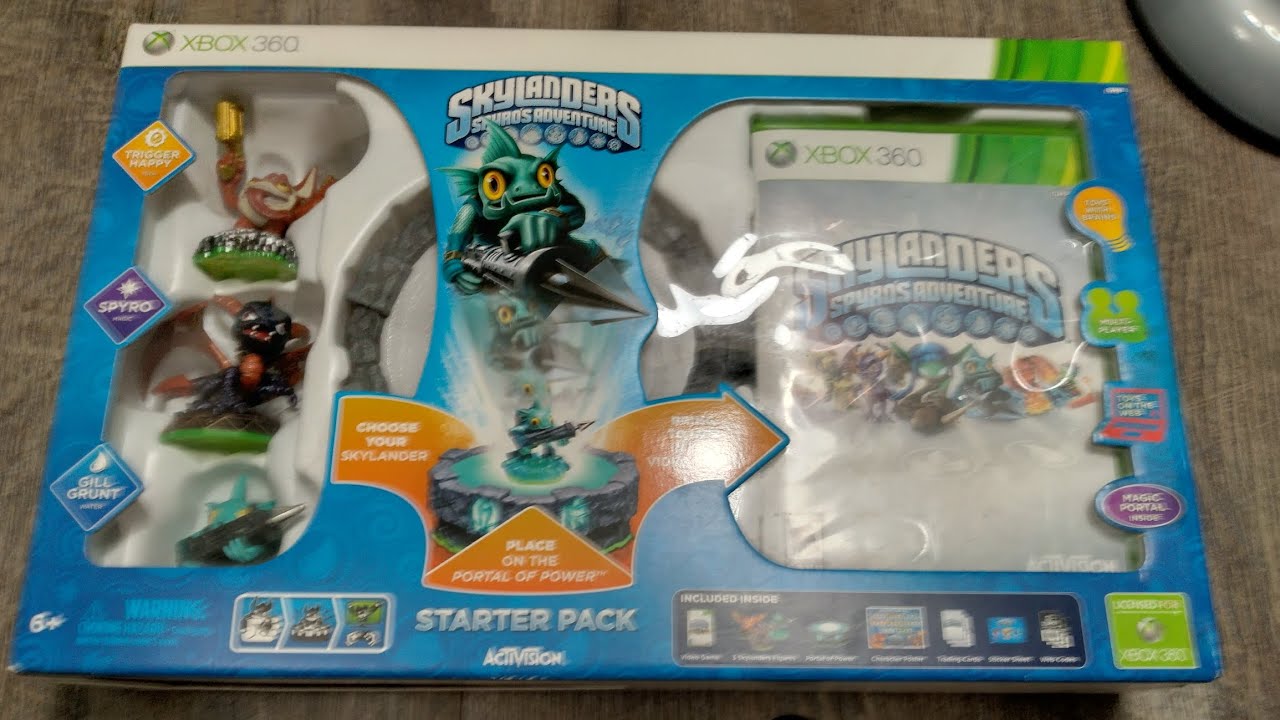 Unboxing Skylanders Spyro's Adventure Starter Pack for Xbox 360, in 2023