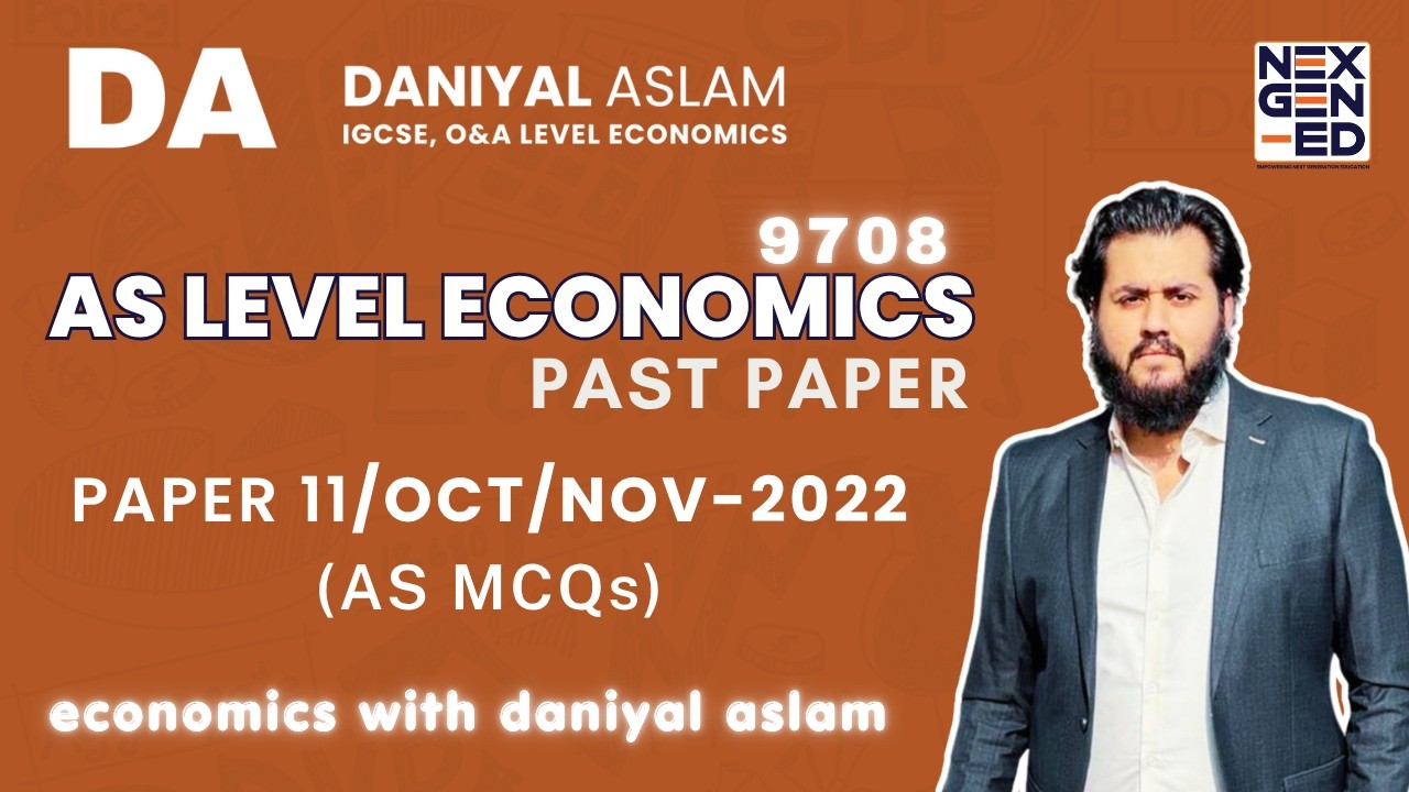 AS Economics 9708 Oct/Nov 2022 (P11) Paper 1 (MCQs) Variant 1