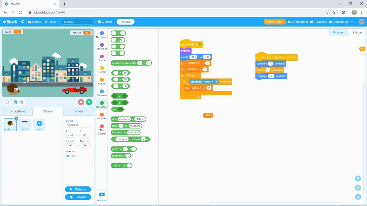 Aprende a crear un juego con mblock