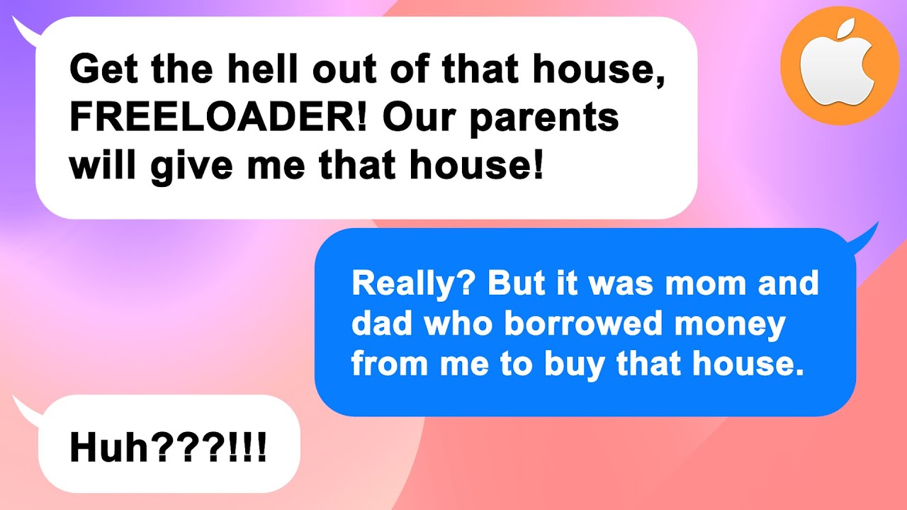 [Apple] Sister insists on kicking me out of the house to live with my parents to sell the house