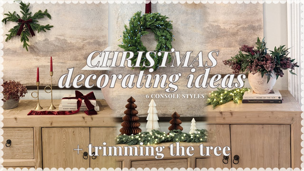 ИДЕИ ДЛЯ РОЖДЕСТВЕНСКОГО СТИЛЯ 🎄🎁 Украшение елки + 6 идей для украшения консольного столика/серва...