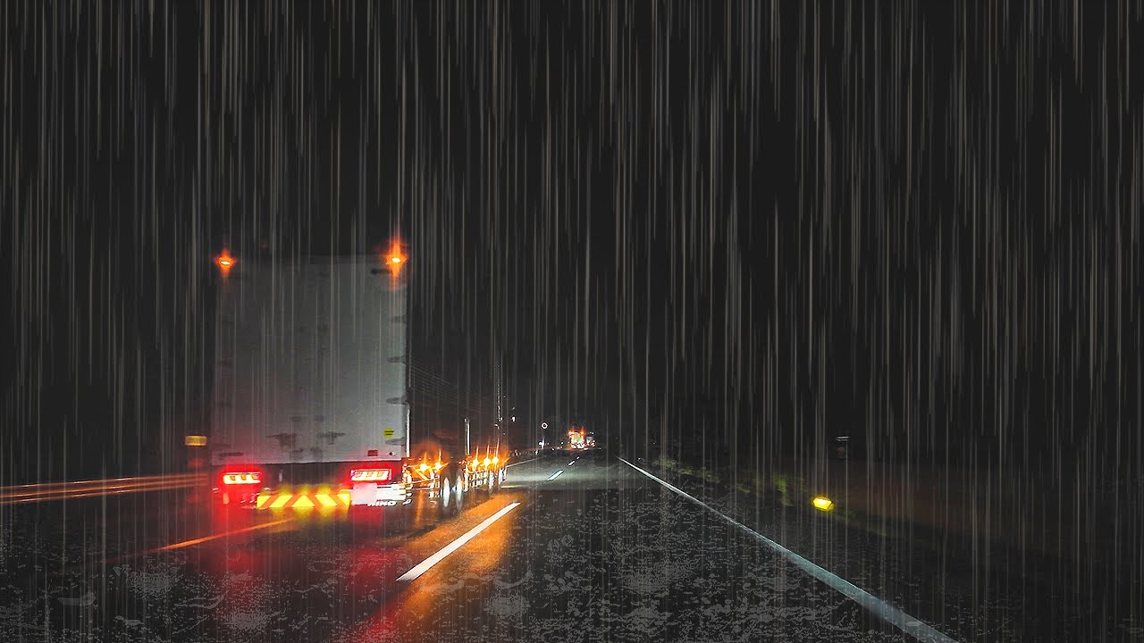 ☔️Late Night Rainy Highway Drive💤Drift into Deep Sleep😴(Real Footage, Not AI)