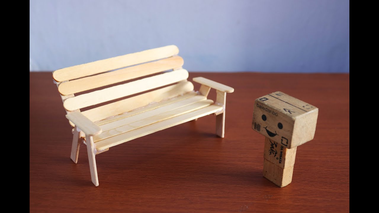 KREATIF!! CARA MEMBUAT  KURSI TAMAN DARI STIK ES KRIM