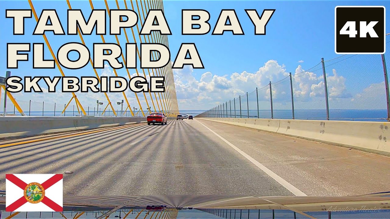 Tampa Bay, Florida 4K drive (Skybridge)