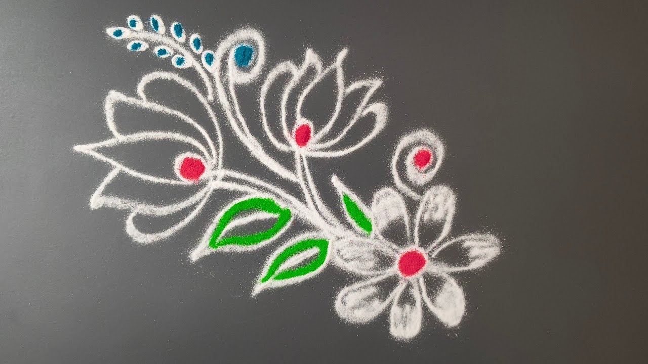 Daily Rangoli Design | Easy & Beautiful Rangoli #rangoli#indianart#indianrangole#rangolidesign