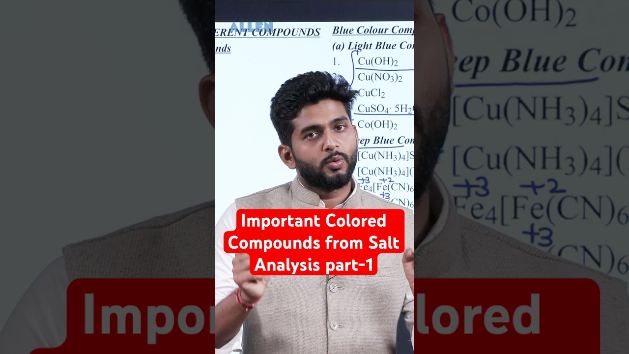 Important Colors in Salt Analysis 🔥 JEE Chemistry 2 Minutes Trick 🎯 Nitin Sir