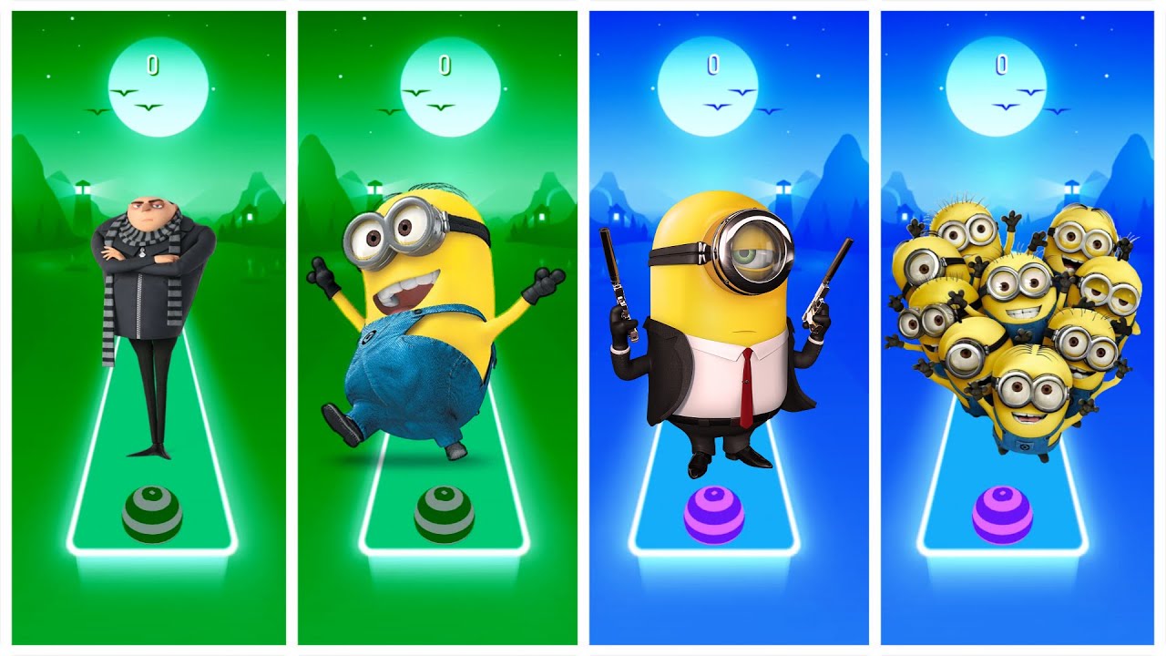 &ldquo;Minions Neon Battle | Funny 3D Animation&rdquo; Tiles Hop Edm Rush