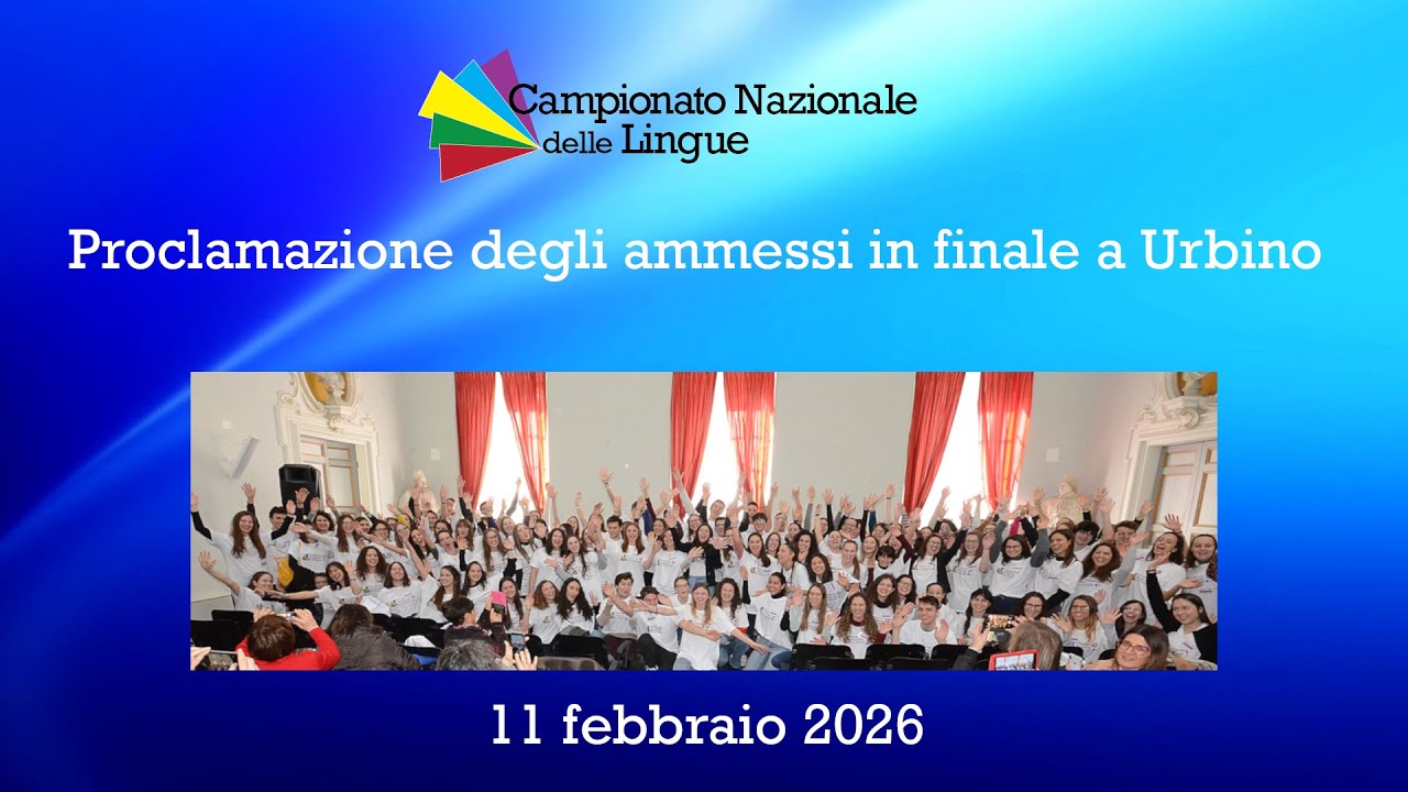 CNDL16 - Proclamazione degli ammessi in finale ad Urbino