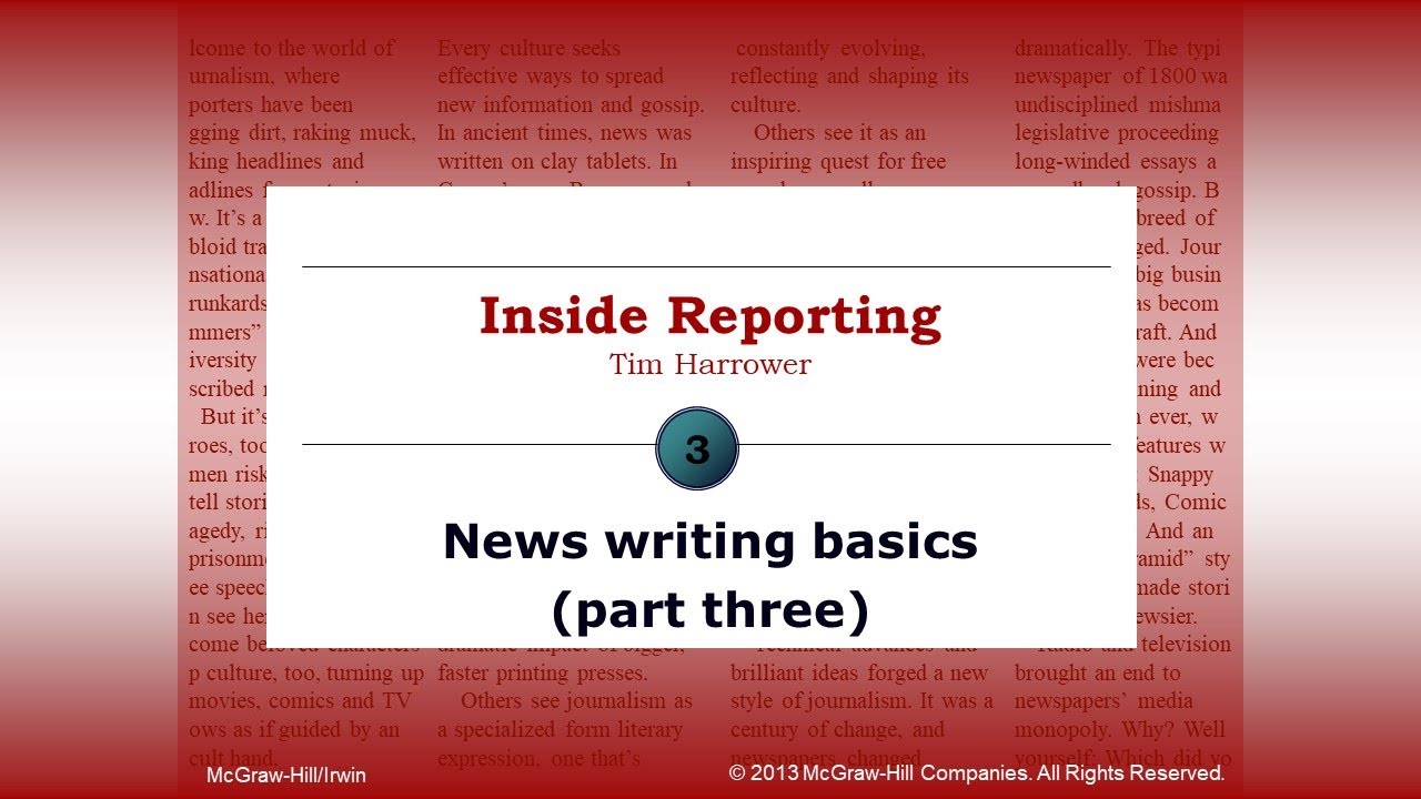 News writing basics (part three)