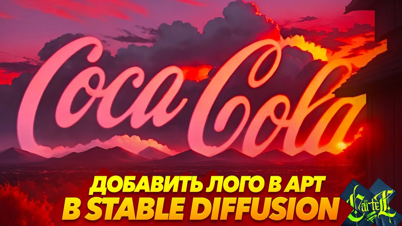 АРТ С ЛОГОТИПОМ в STABLE DIFFUSION