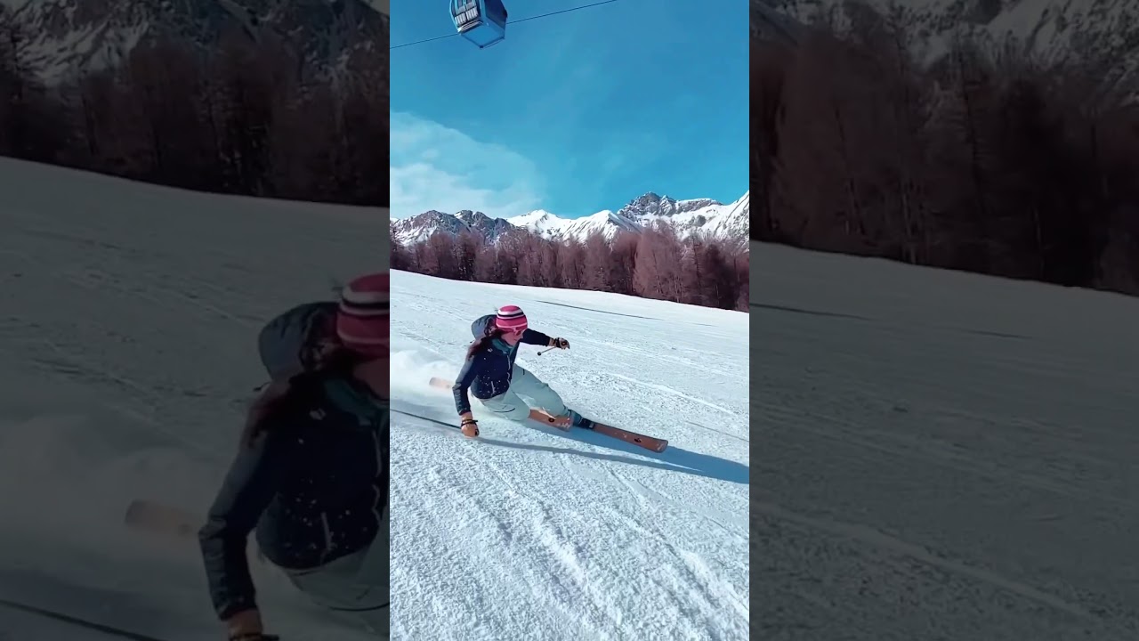 Telemark skiing with Nicole Piller 👍