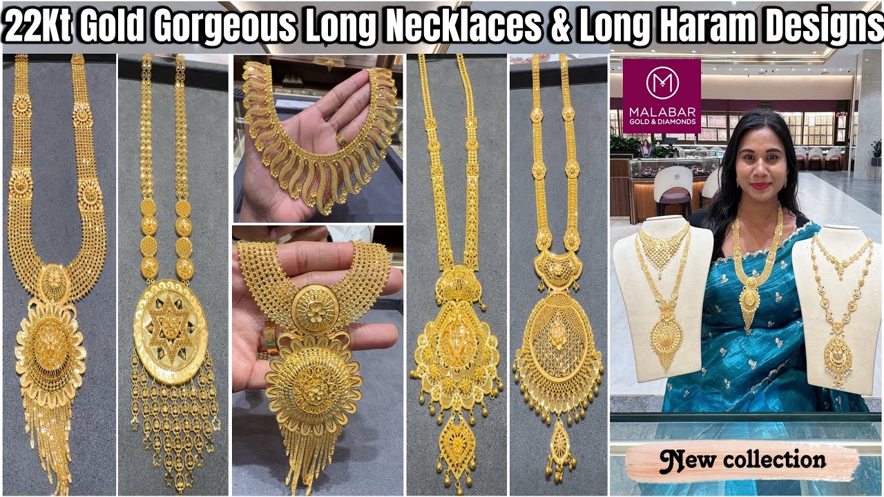 Malabar 22Kt Gold EXCLUSIVE Long Necklaces & Long Haram Designs💕Gold Necklace Designs With Price|