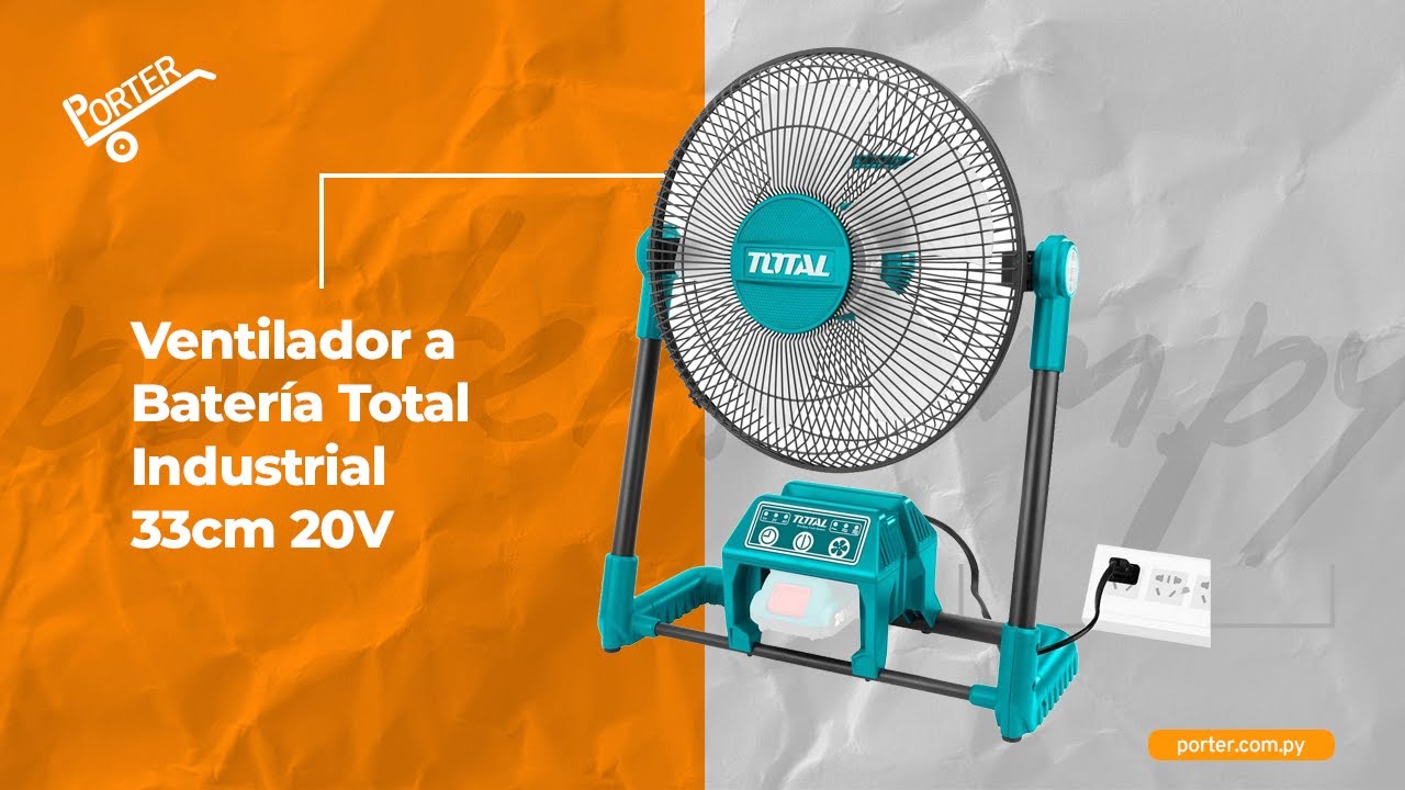 porter.com.py - Ventilador a Bater&iacute;a Total Industrial 33cm 20V (SIN BAT)