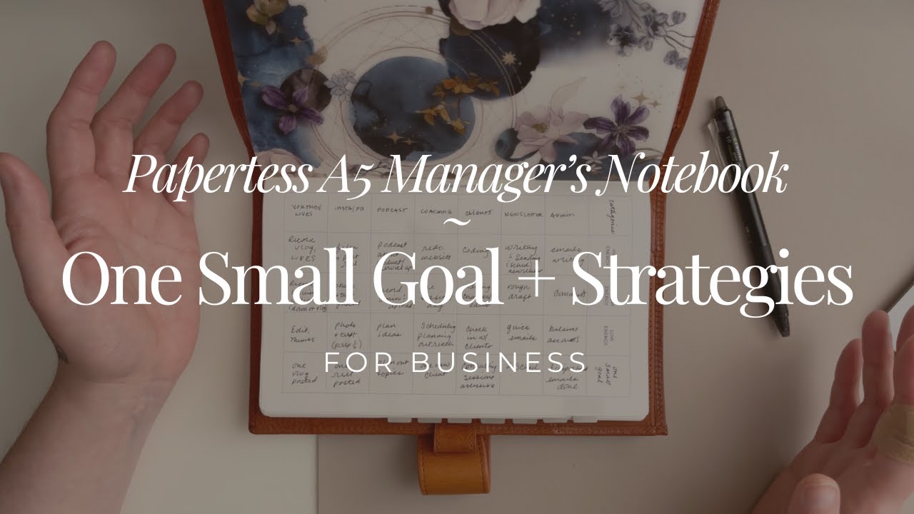 Part 2: One Small Goal + Strategies for Business | 2025 Papertess Manager's A5 Slim Notebook