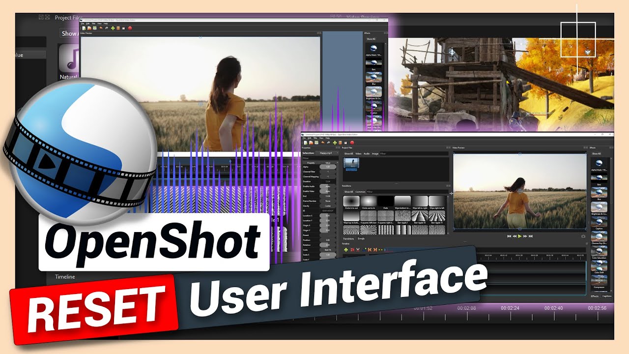 How to Reset Workspace or UI Layout to Default | OpenShot Tutorial