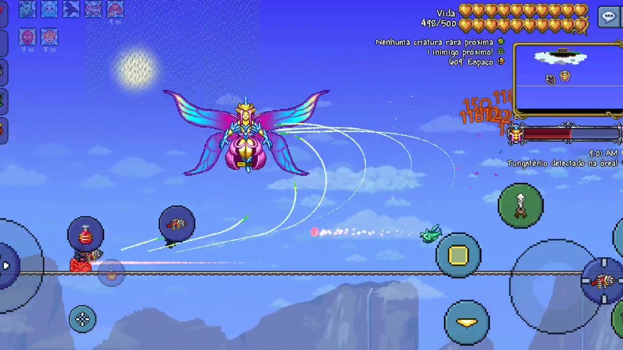 Terraria (imperatriz da luz de dia) terraprisma usando tática do trilho várias tentativas de nona