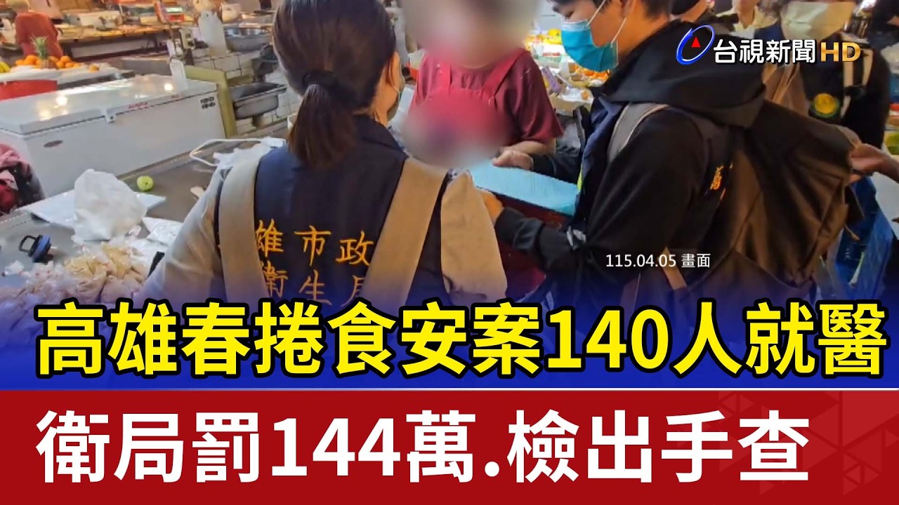 高雄春捲食安案140人就醫 衛局罰144萬.檢出手查