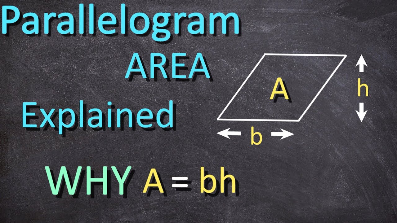 Why Parallelogram Areas Equal Base x Height -  A Detailed Look. #parallellines  #parallelogram
