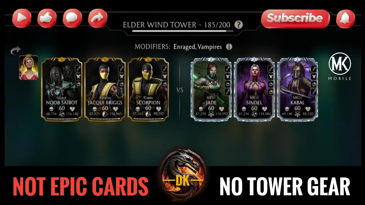 Fatal Elder Wind Tower 185 & Reward 🎮 Mortal Kombat Mobile▫️MK Mobile #mortalkombatmobile #mkmobile
