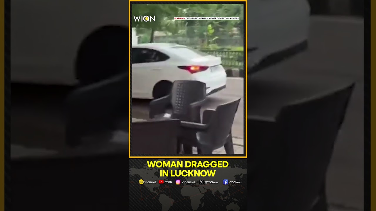 Woman Dragged On Car Bonnet After Confronting Boyfriend In Lucknow | WION Shorts