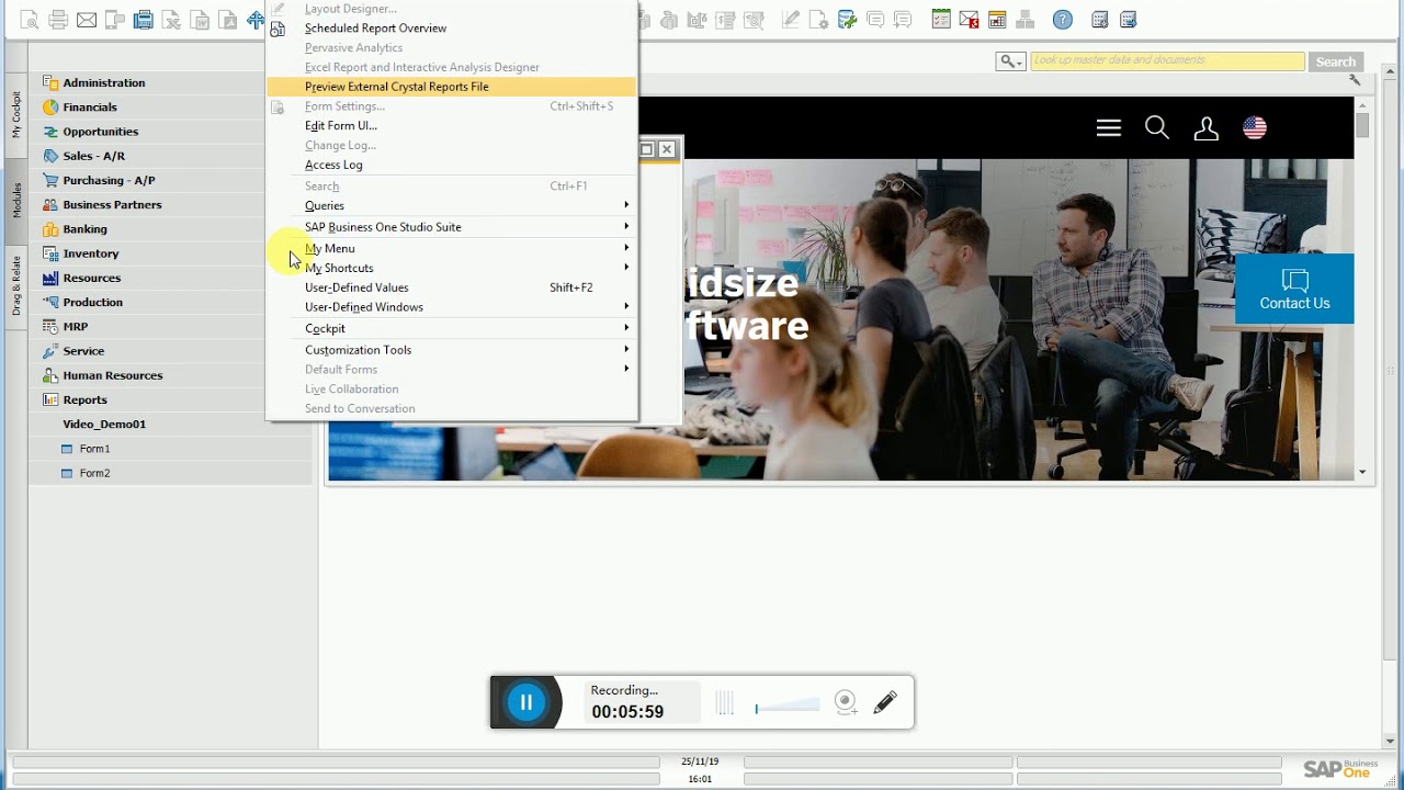 Working with SAP Business One - Choose From List Part - 3