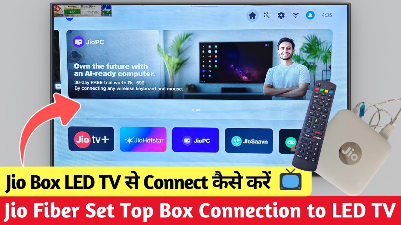 Jio Set Top Box Connect to LED TV 🔌 | Jio Set Top Box LED TV Se Connect & Setup Kaise Kare - Jio Box