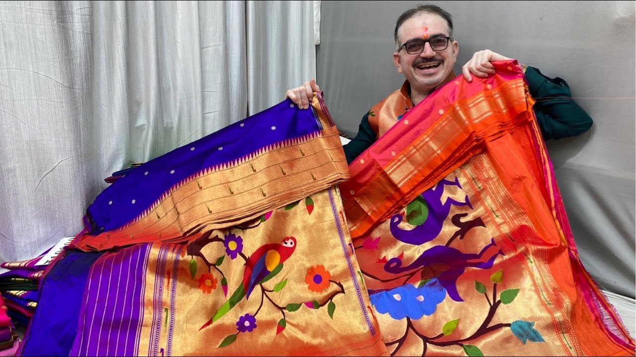 Pure Silk handloom Paithani | Kasturi Paithani live | Paithani live | Brocade Paithani | #puresilk