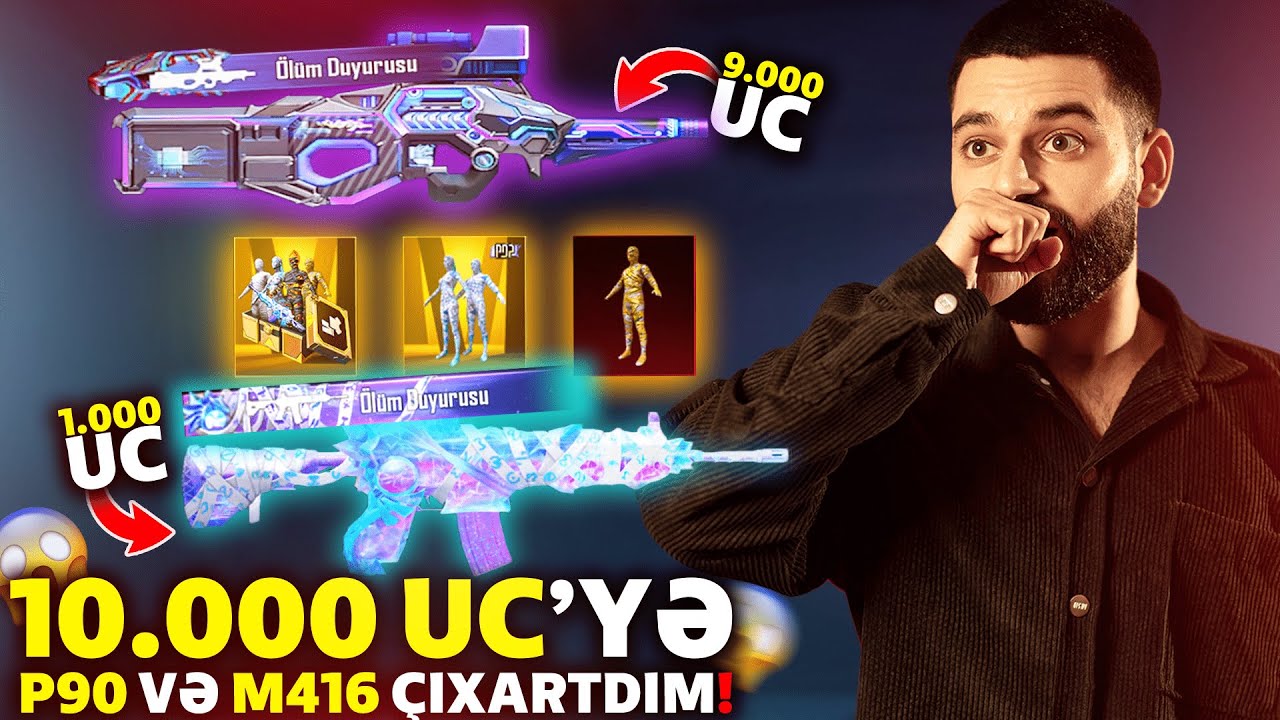 10.000 UC'YƏ P90 VƏ M416 ÇIXARTDIM!! 🥳 | OYUNUN ƏN GÖZƏL SİLAHLARI!! 🤤 | PUBG MOBILE