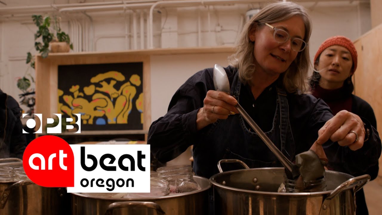 Fiber artist Julie Beeler uses mushrooms for natural dyes | Mushroom Color Atlas | Oregon Art Beat