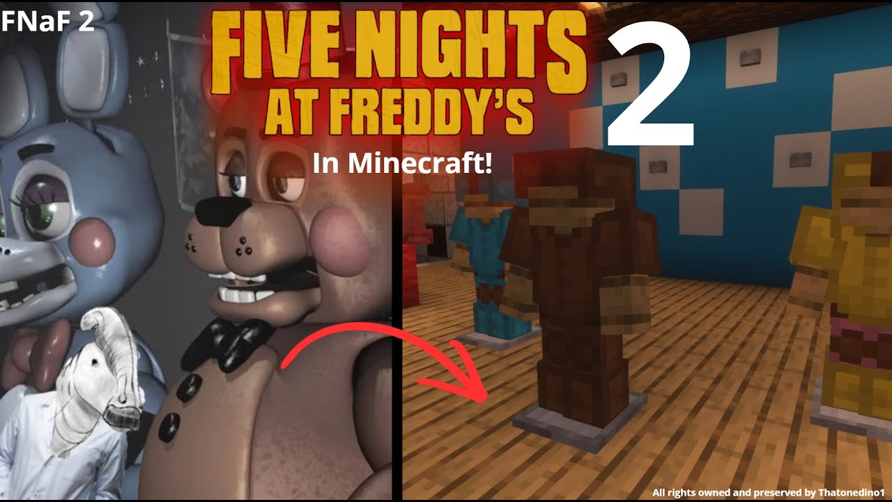 Building CUSTOM FNaF 2 Pizzaria in MINECRAFT! #2