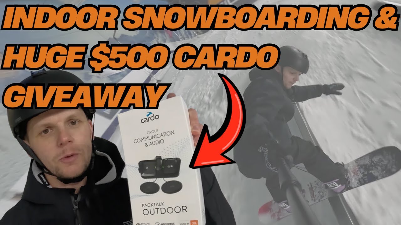 INDOOR SNOWBOARDING AND HUGE $500 CARDO GIVEAWAY