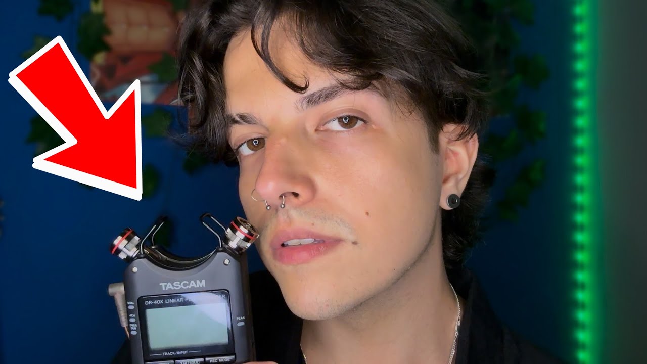 ASMR sons de boca de molhado no TASCAM DRX40 *microfone novo*