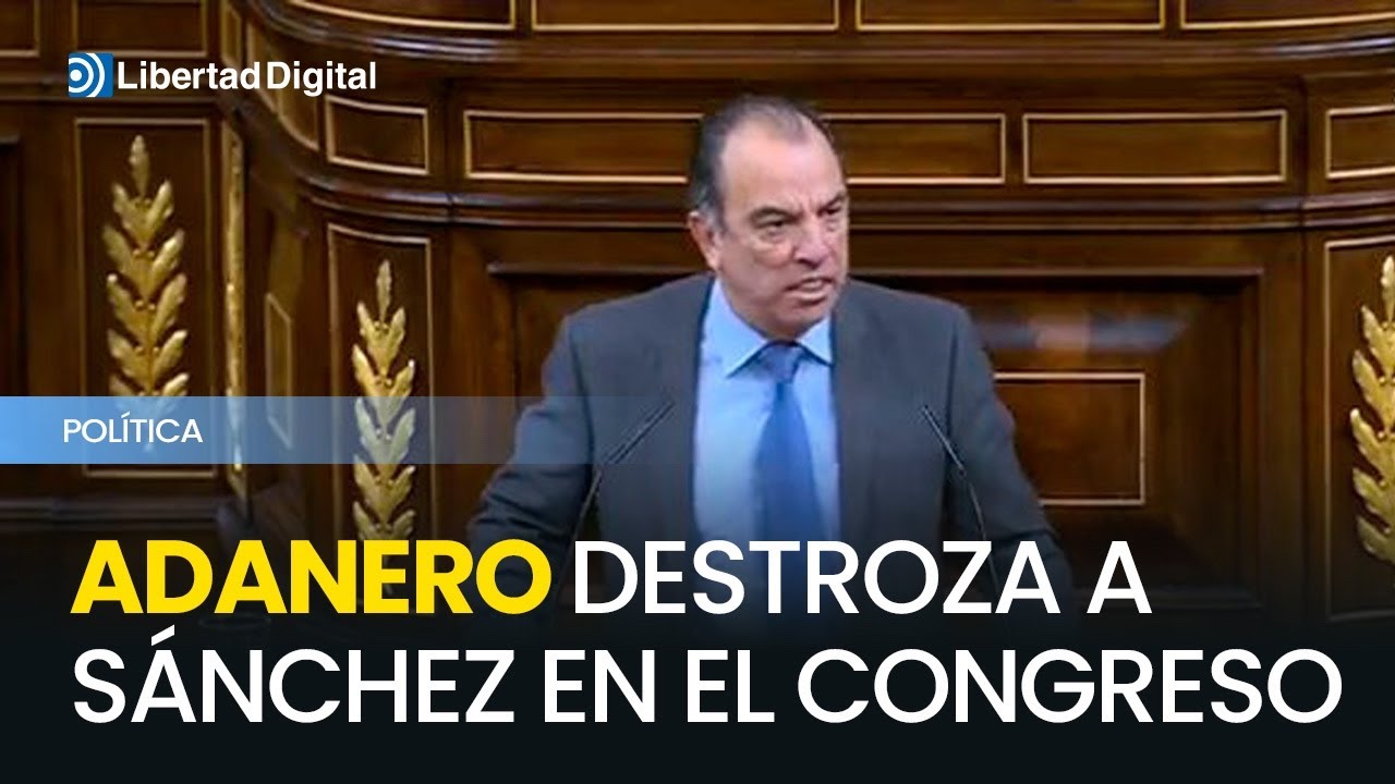 Adanero pone en su sitio  a Sánchez con un discurso de 5 minutos: 