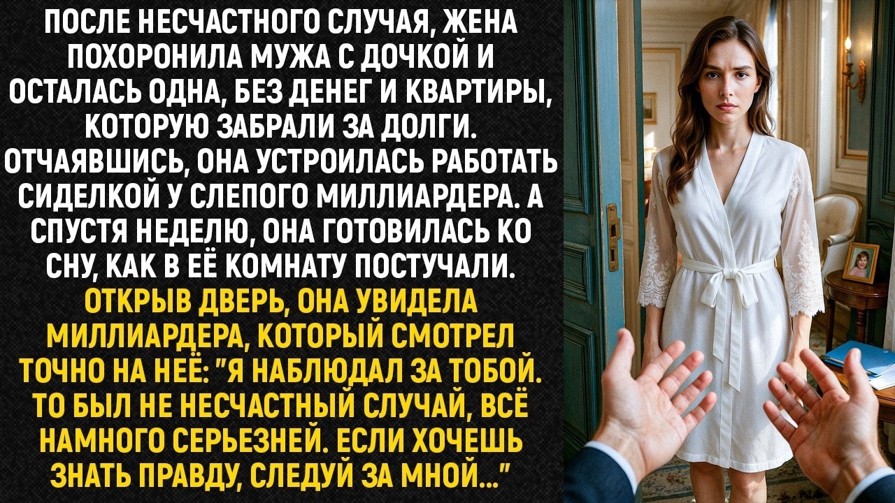 После несчастного случая, жена похоронила мужа с дочкой и осталась одна, без денег и квартиры...