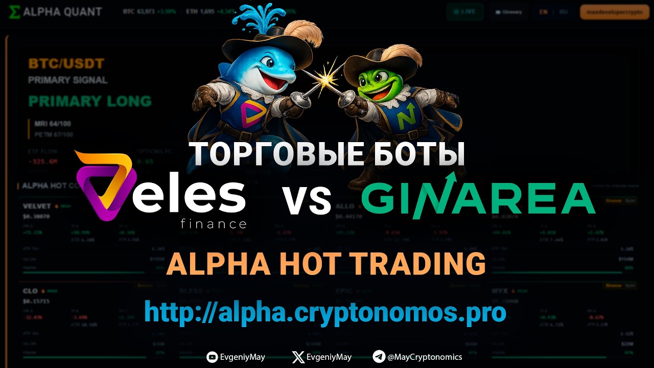 Торговые боты Veles VS GinArea. Alpha Hot Trading