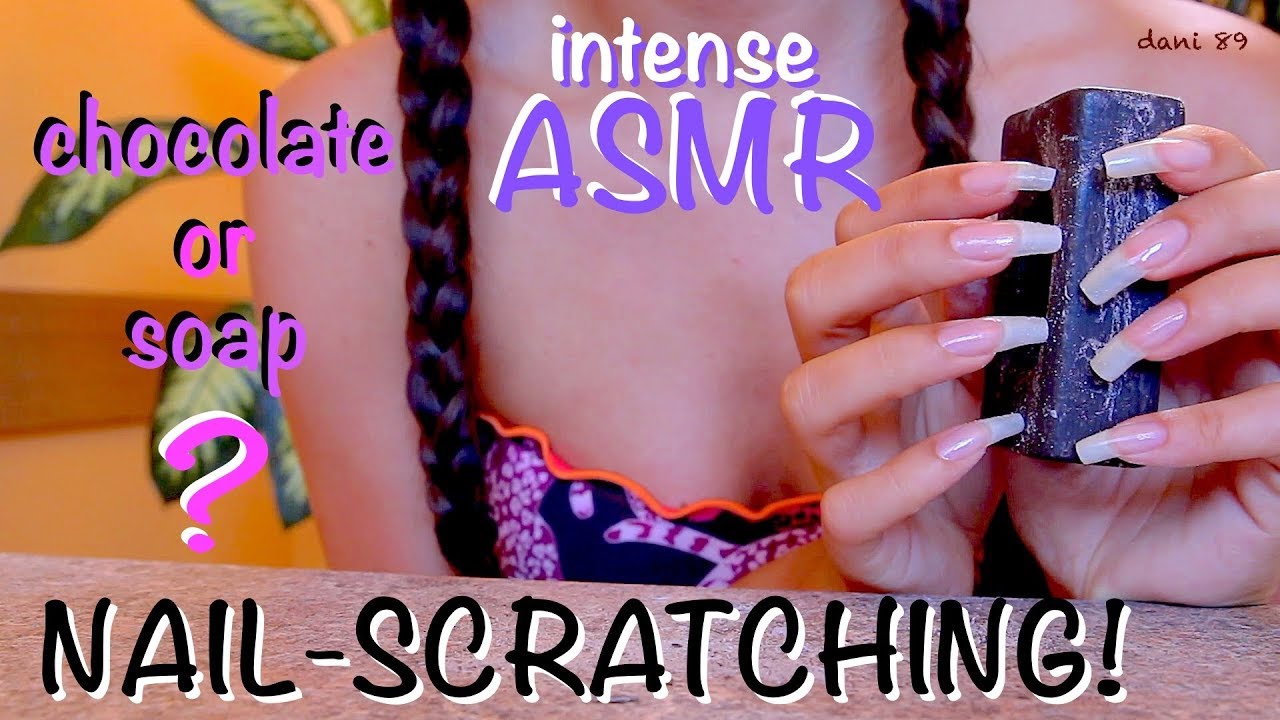 SUPER new NAIL-SCRATCHING! 😍 SOAP or CHOCOLATE? 😏 intense ASMR ✶ scratches side by side ~ close up!