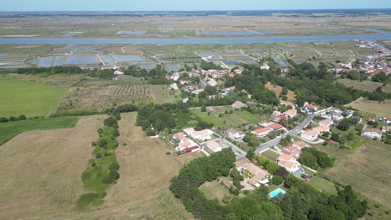 Chaillevette - vue du du ciel depuis le haut du village